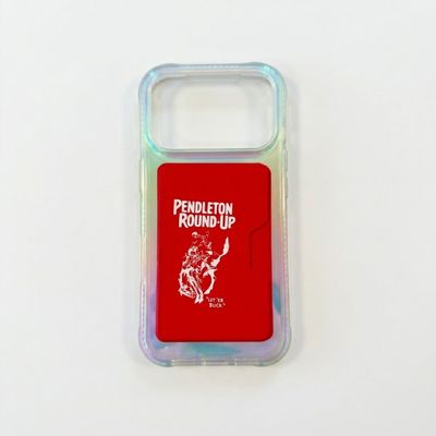 Red Pendleton Round-Up Silicone Phone Wallet