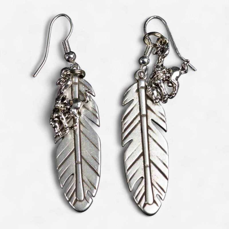 Pendleton Round-Up Feather Earrings