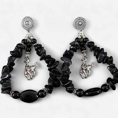 Pendleton Round-Up Onyx Teardrop Earrings