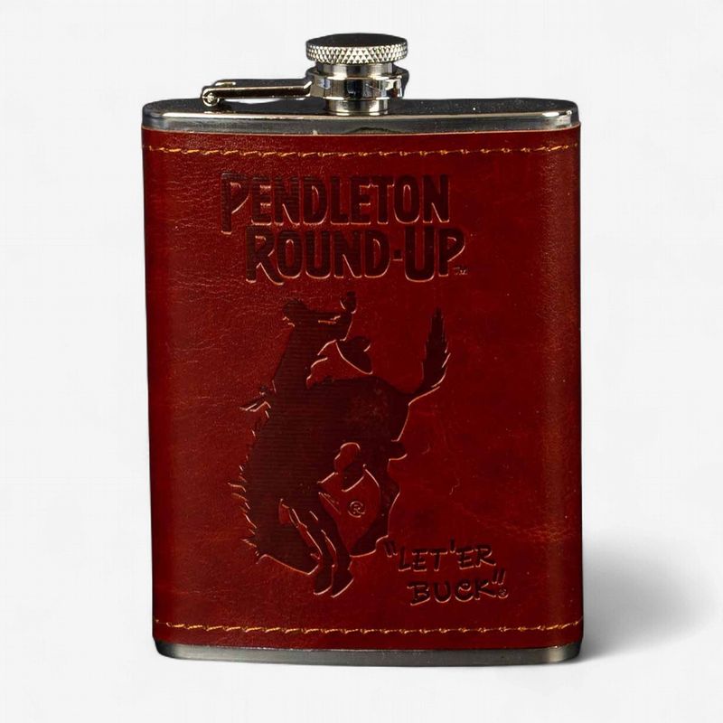 Pendleton Round-Up Leather Wrap Flask