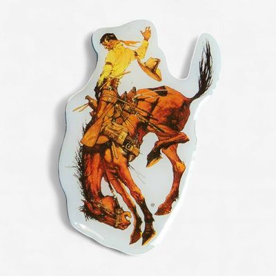 Pendleton Round-Up Full Color Bucking Horse Lapel Pin