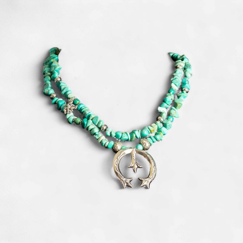 Pendleton Round-Up Turquoise Naja Pendant Necklace