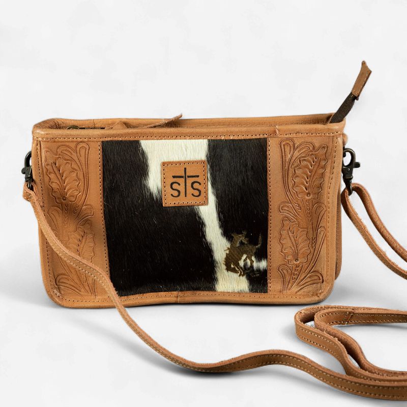 Pendleton Round-Up STS Ranchwear Yipee Kiyay Cowhide Claire Crossbody