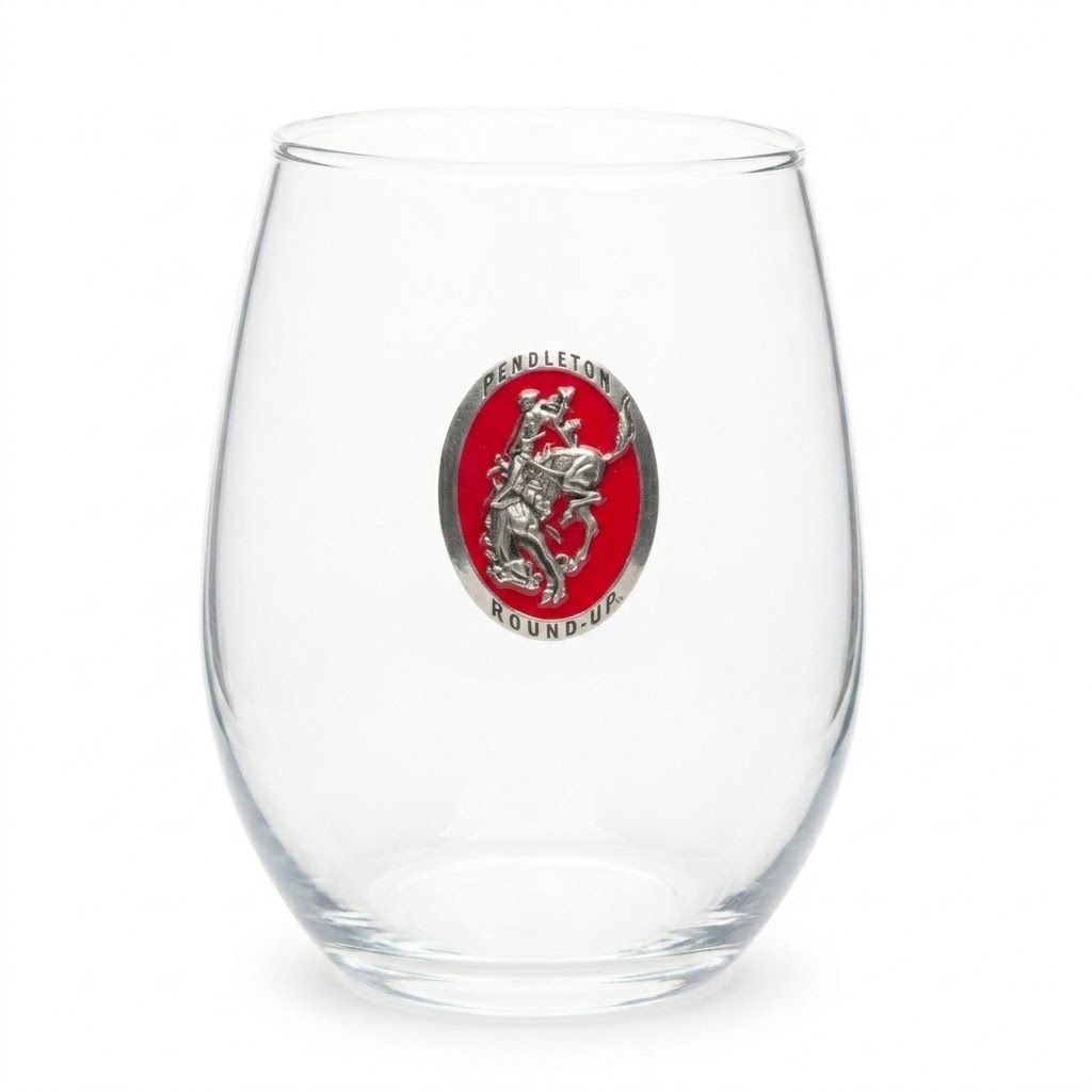 Pendleton Round-Up Pewter Stemless Wine Glass