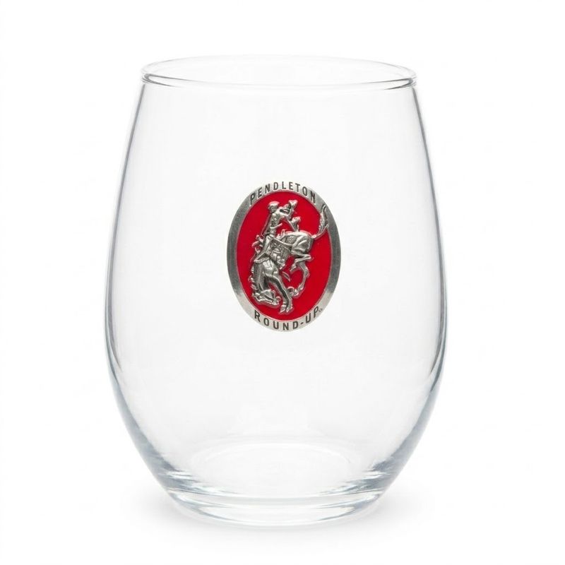 Pendleton Round-Up Pewter Stemless Wine Glass