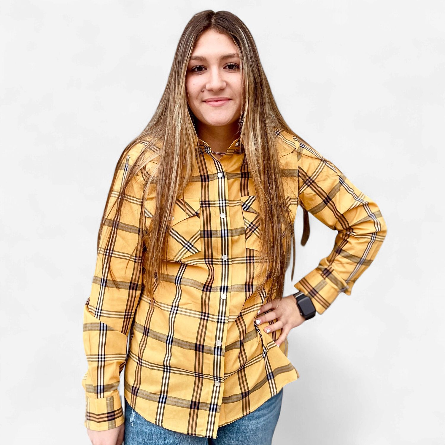 Ladies Wrangler Pendleton Round-Up Long Sleeve Snap