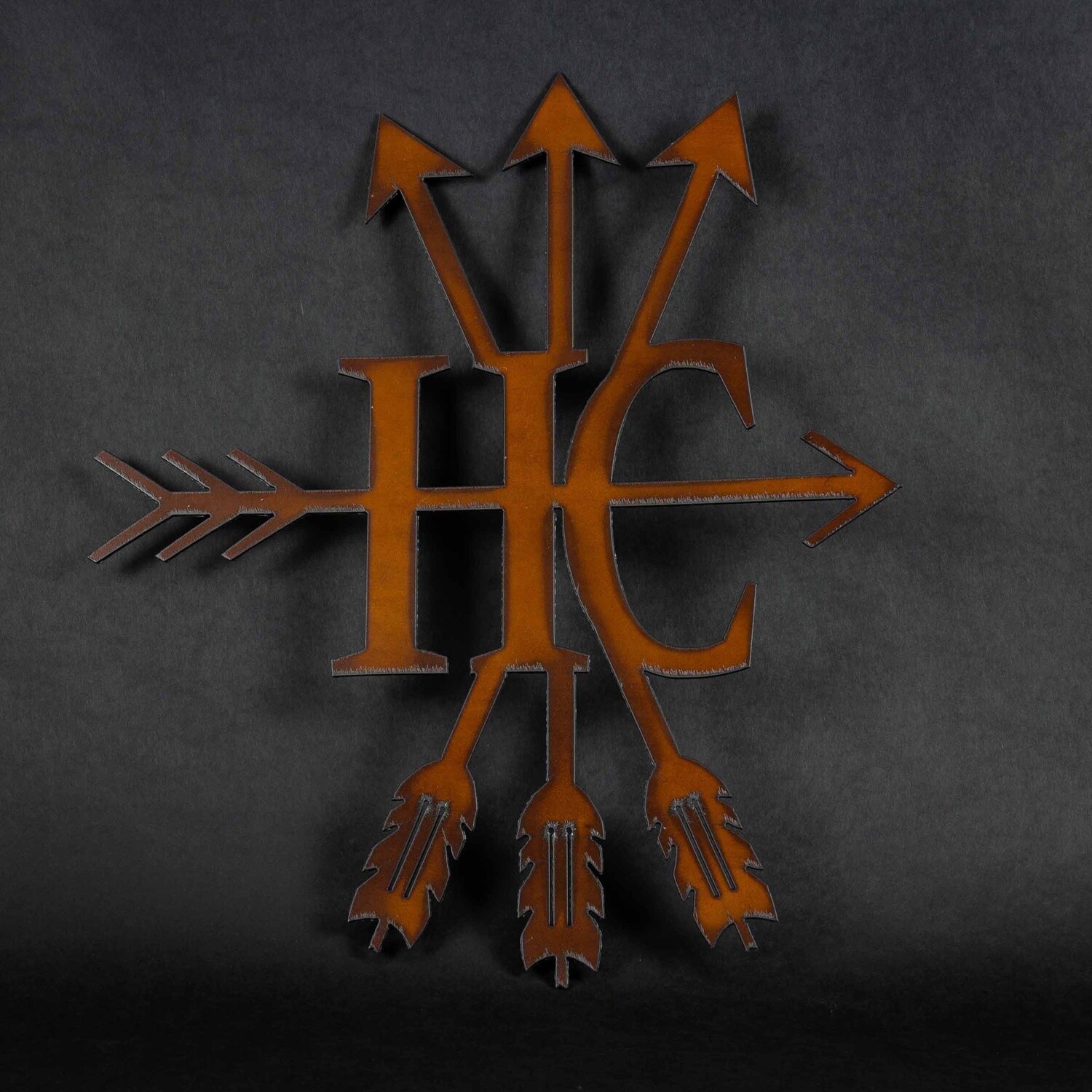 Happy Canyon Arrow Metal Sign