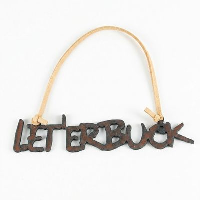 Pendleton Round-Up Metal Let 'er Buck Ornament