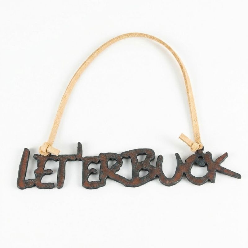 Pendleton Round-Up Metal Let 'er Buck Ornament
