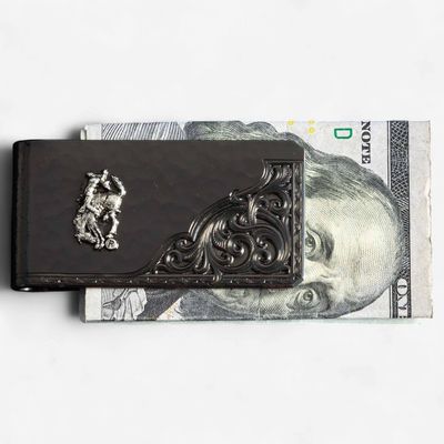 Pendleton Round-Up Montana Silversmiths Black Nickel Money Clip
