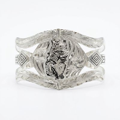 Pendleton Round-Up Montana Silversmiths Feather Cut Out Cuff