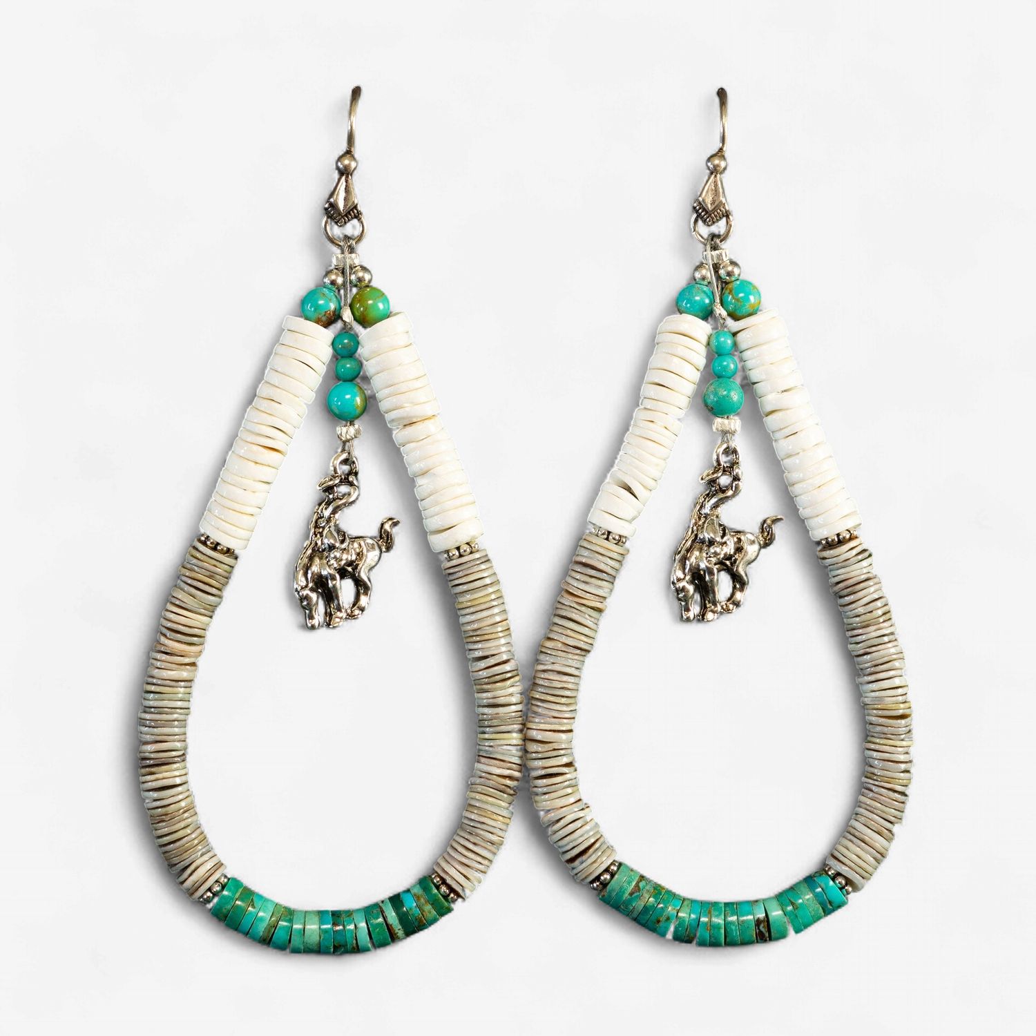 Pendleton Round-Up Turquoise Shell Earrings
