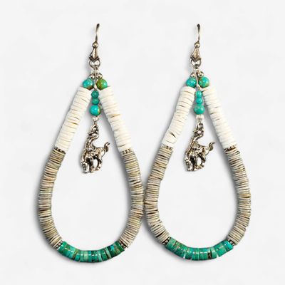 Pendleton Round-Up Turquoise Shell Earrings