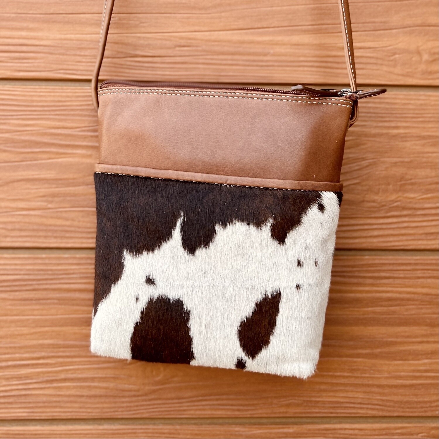 Pendleton Round-Up Brown Hair On Midi Crossbody