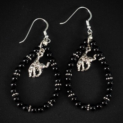 Pendleton Round-Up Onyx Stone Teardrop Earrings