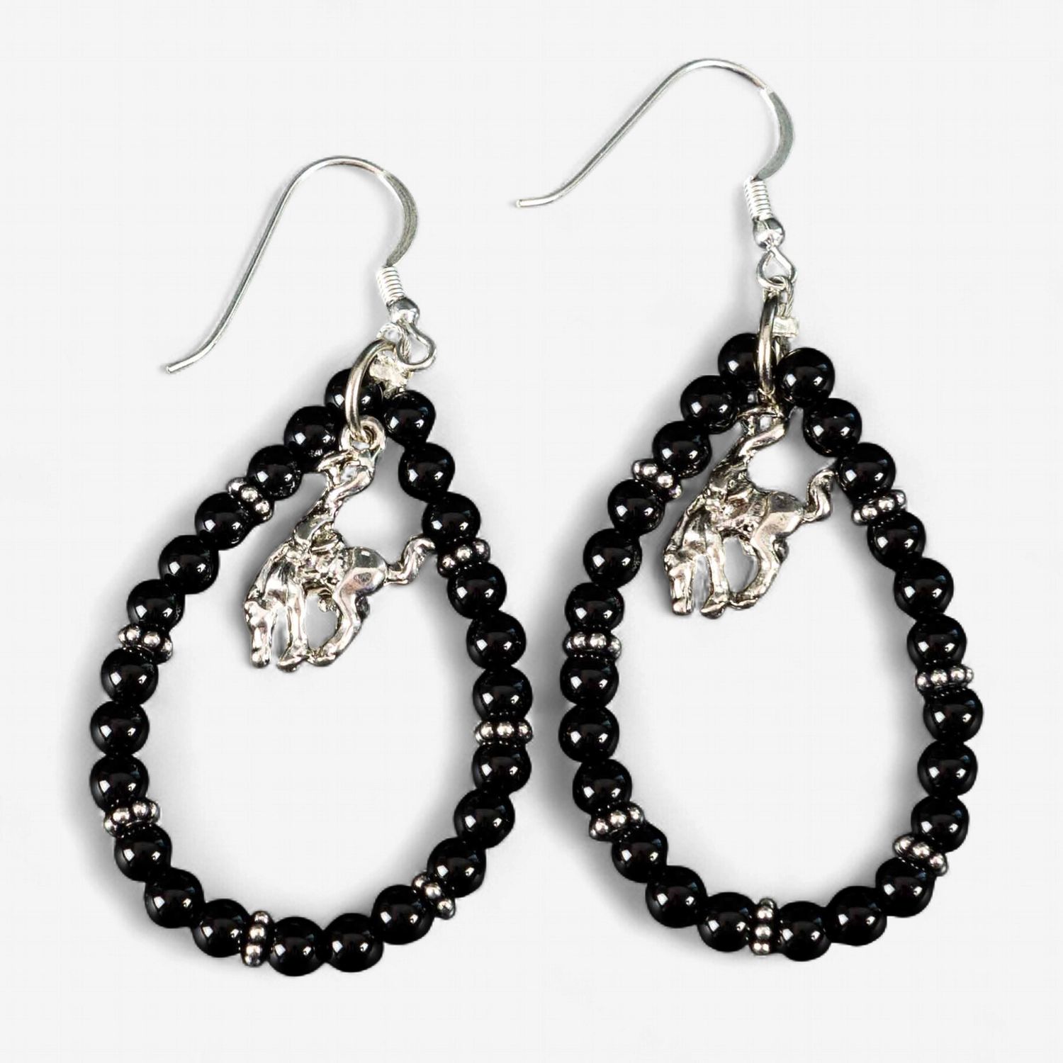 Pendleton Round-Up Onyx Stone Teardrop Earrings