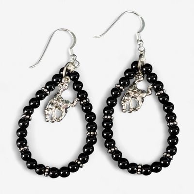 Pendleton Round-Up Onyx Stone Teardrop Earrings