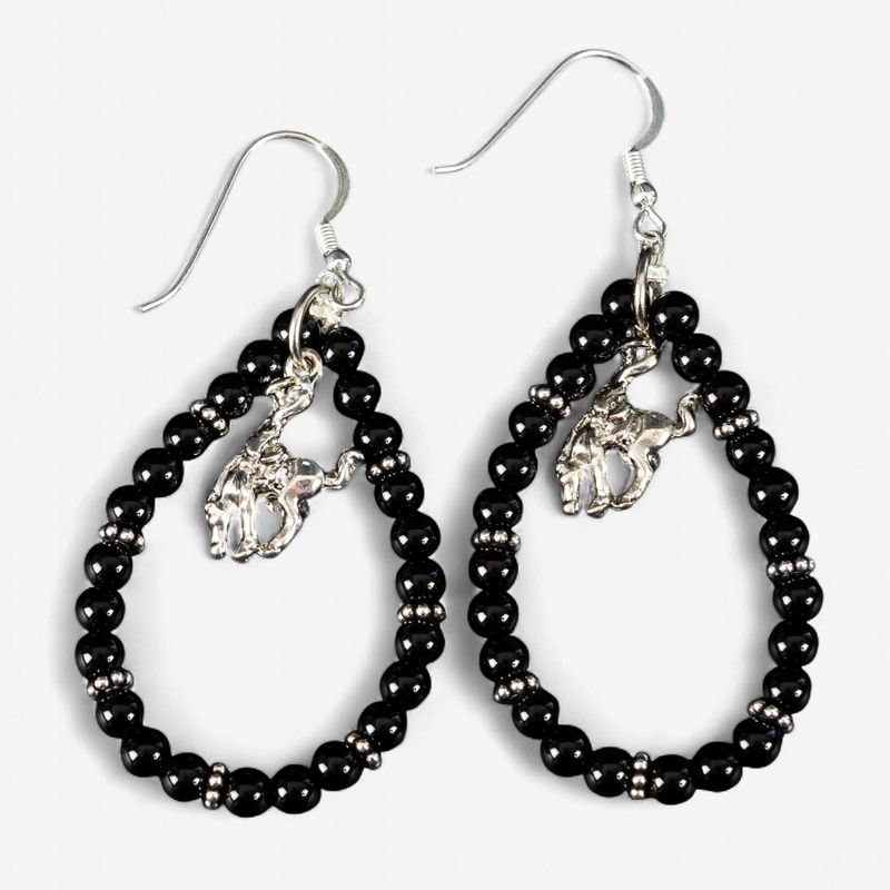 Pendleton Round-Up Onyx Stone Teardrop Earrings