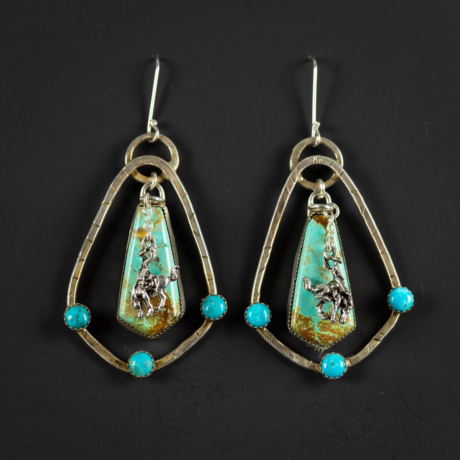 Pendleton Round-Up Turquoise Statement Earrings