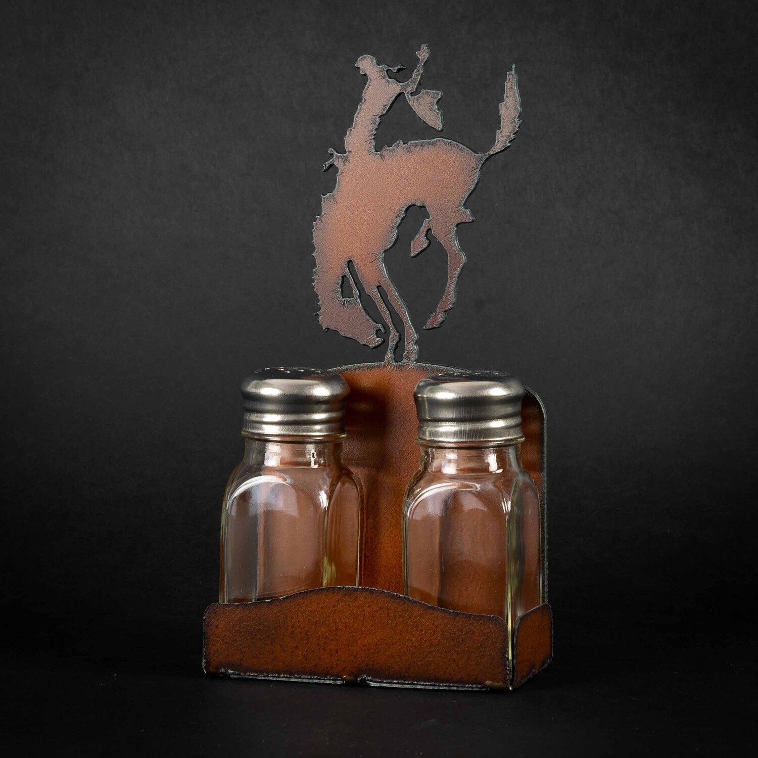 Pendleton Round-Up Metal Salt &amp; Pepper Caddy Set