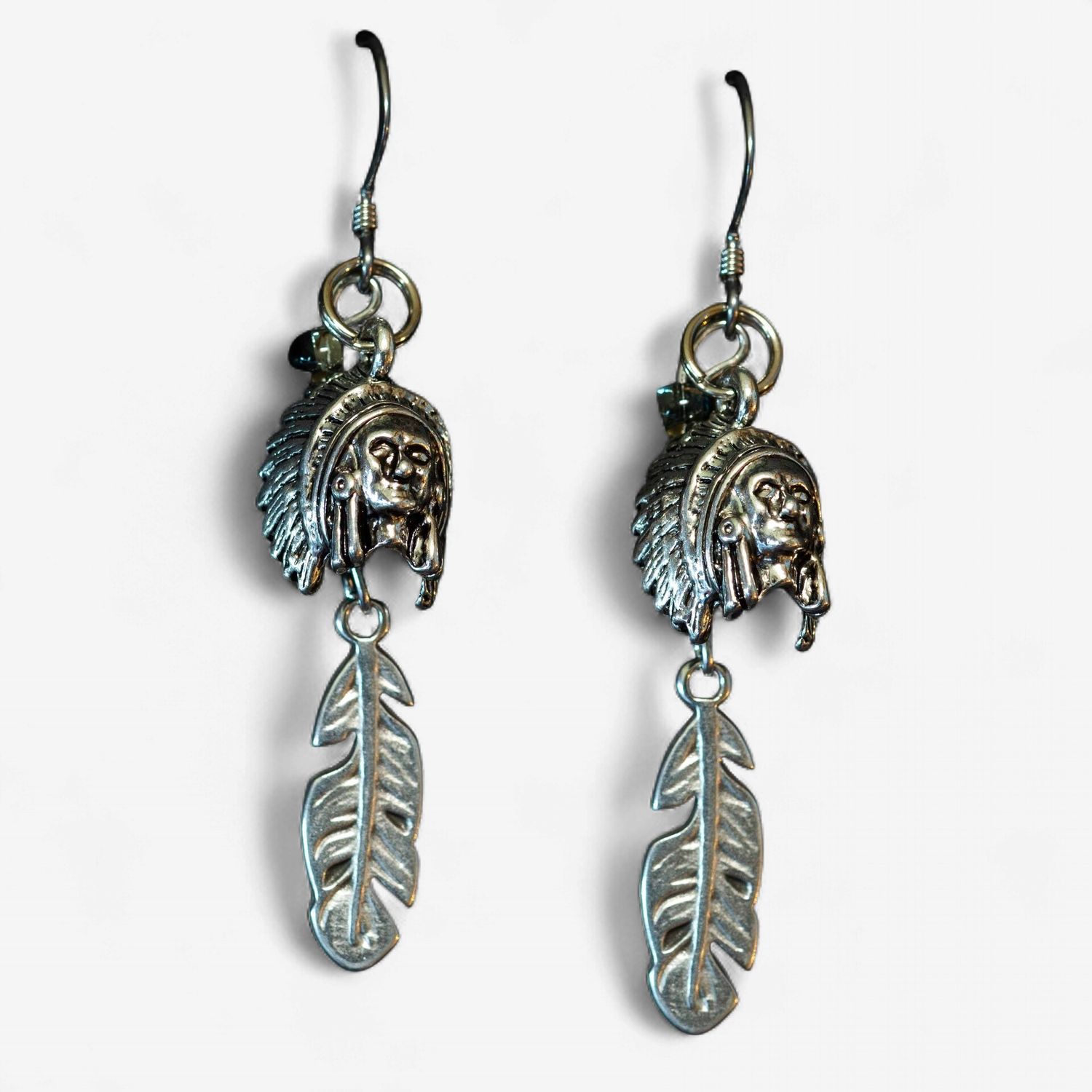 Happy Canyon Metallic Feather Earrings