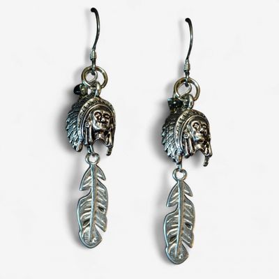 Happy Canyon Metallic Feather Earrings