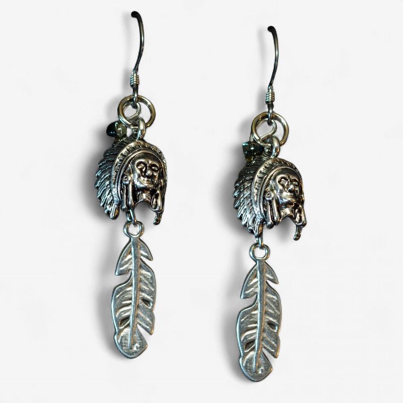 Happy Canyon Metallic Feather Earrings