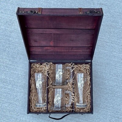 Pendleton Round-Up Pewter Beer Chest Set