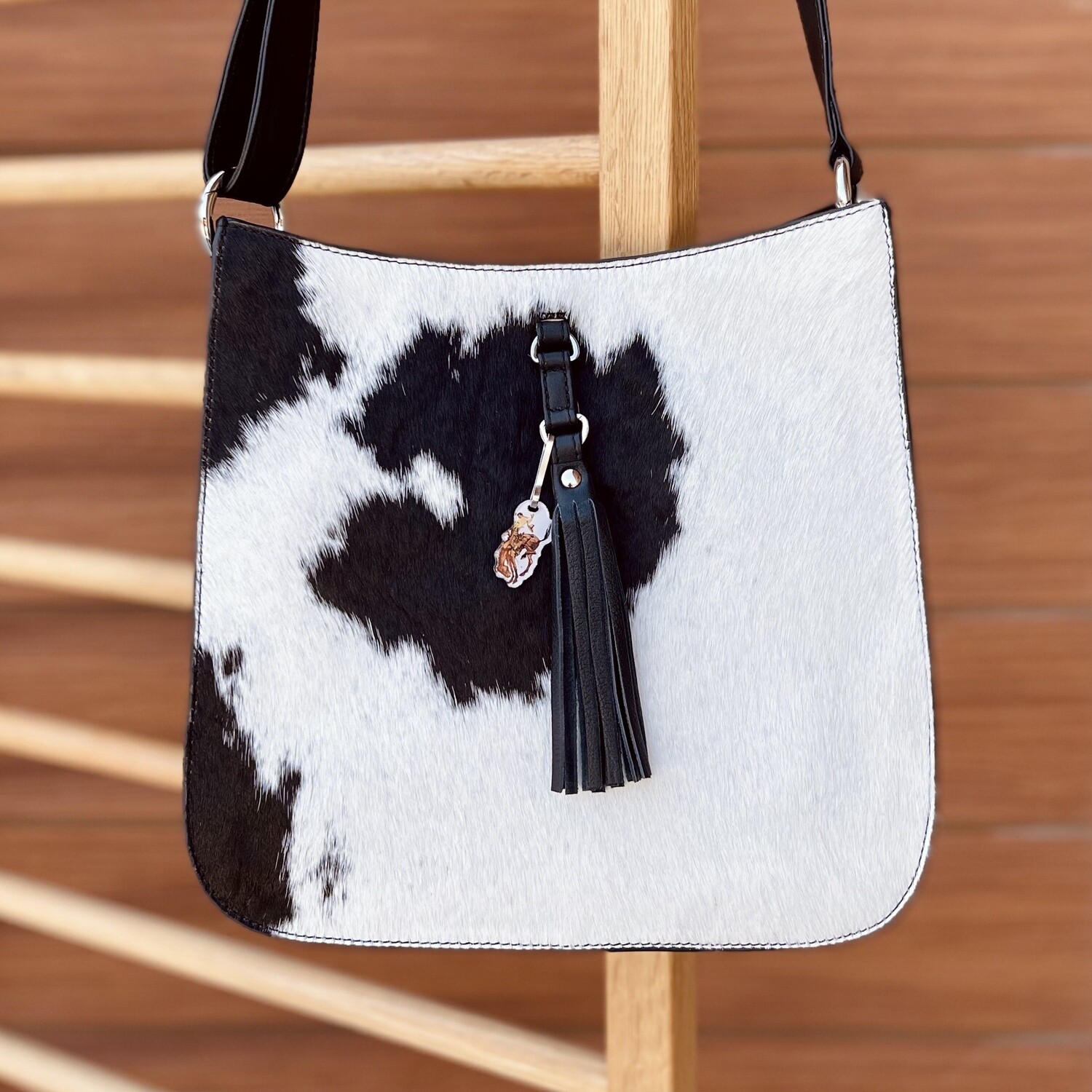 Pendleton Round-Up Black Hair On Feed Bag w/ Tassel