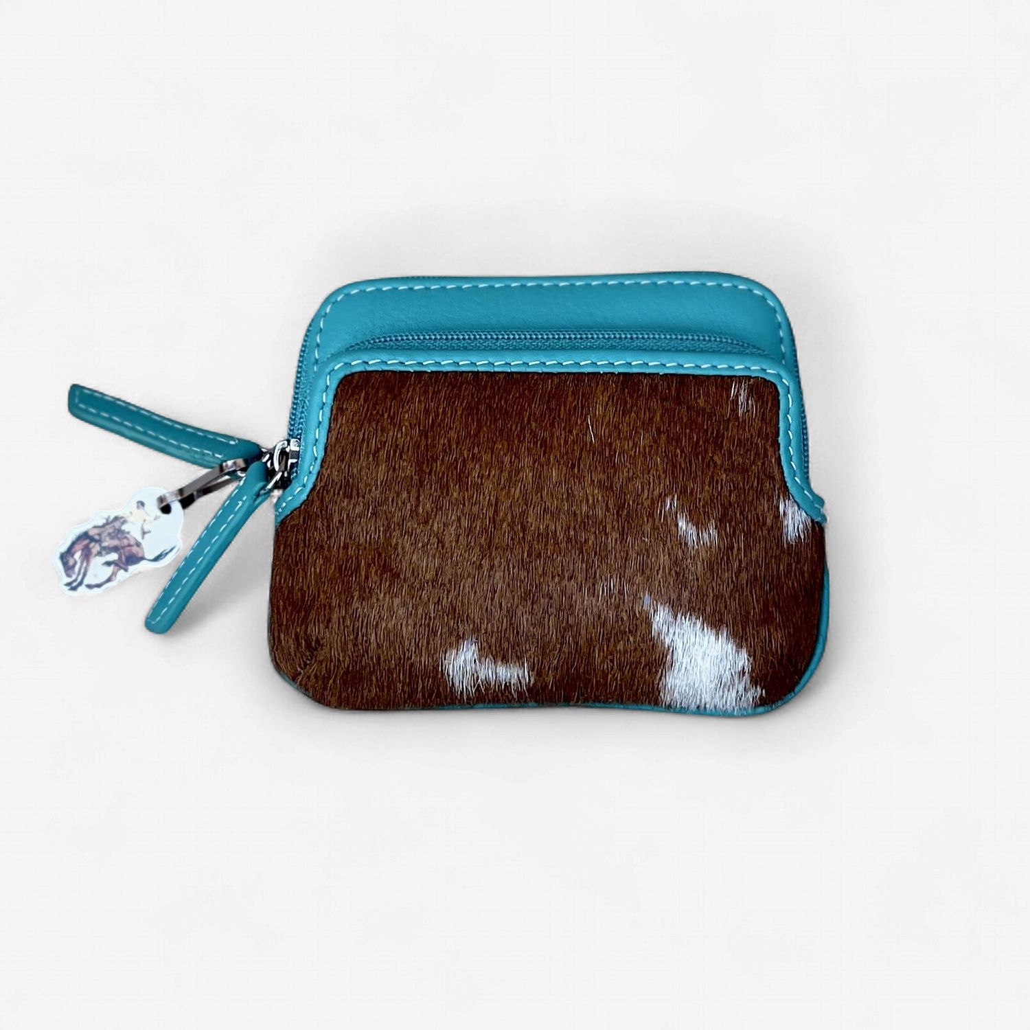Pendleton Round-Up Turquoise Hair On Coin Purse