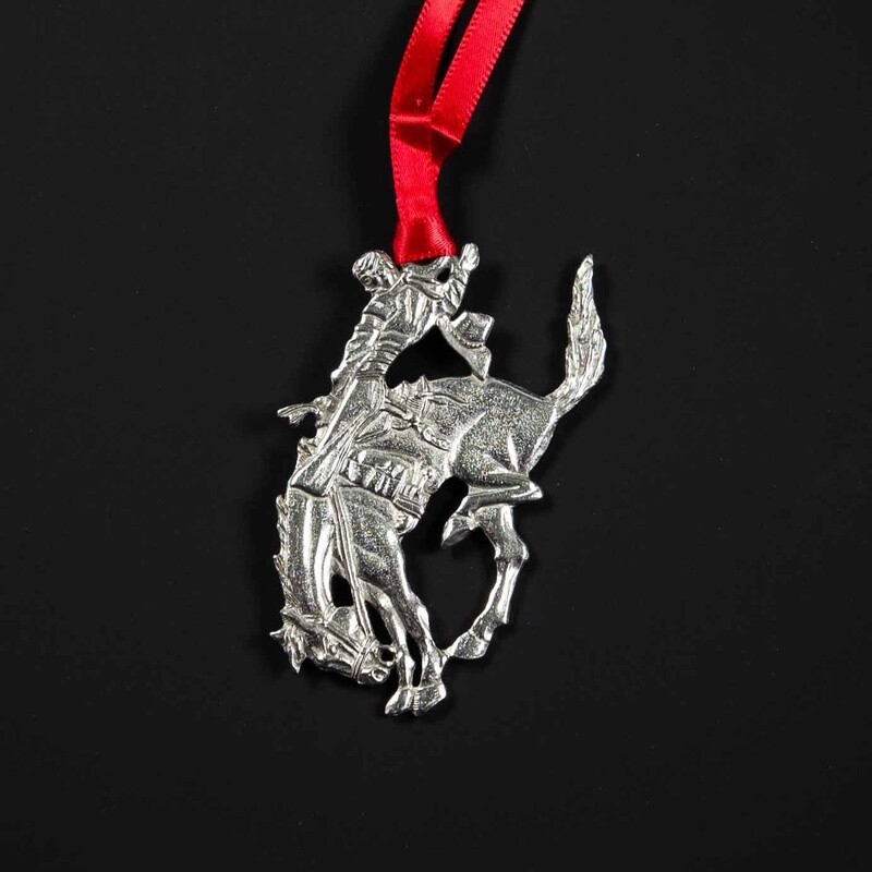 Pendleton Round-Up Pewter Bucking Horse Ornament
