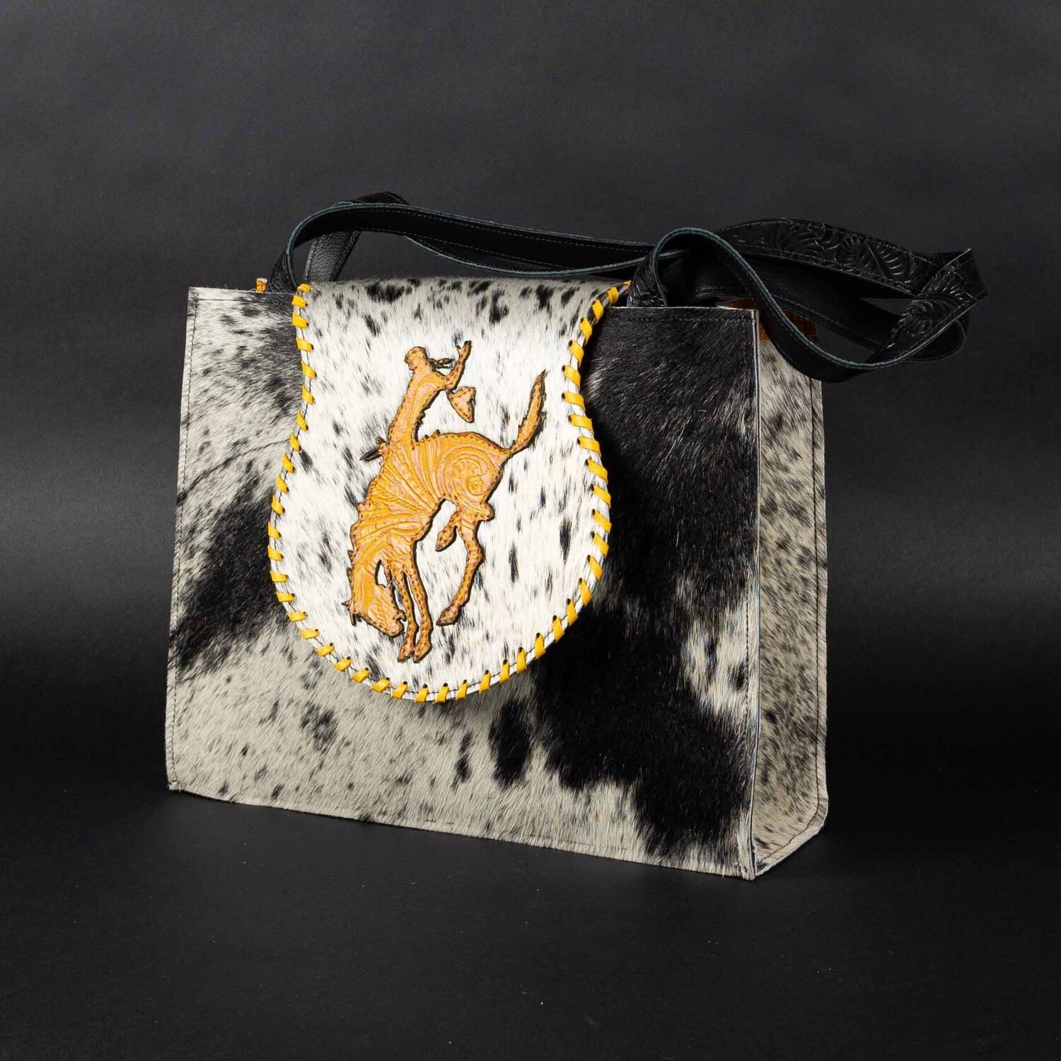 Pendleton Round-Up Hair On Mustard Tote Bag