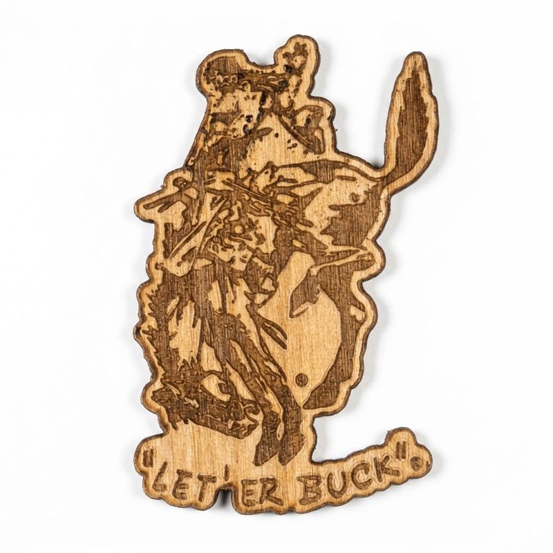 Pendleton Round-Up Wood Bucking Horse Sticker