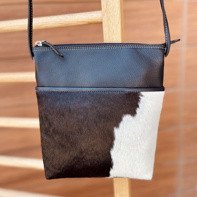 Pendleton Round-Up Black Hair On Midi Crossbody