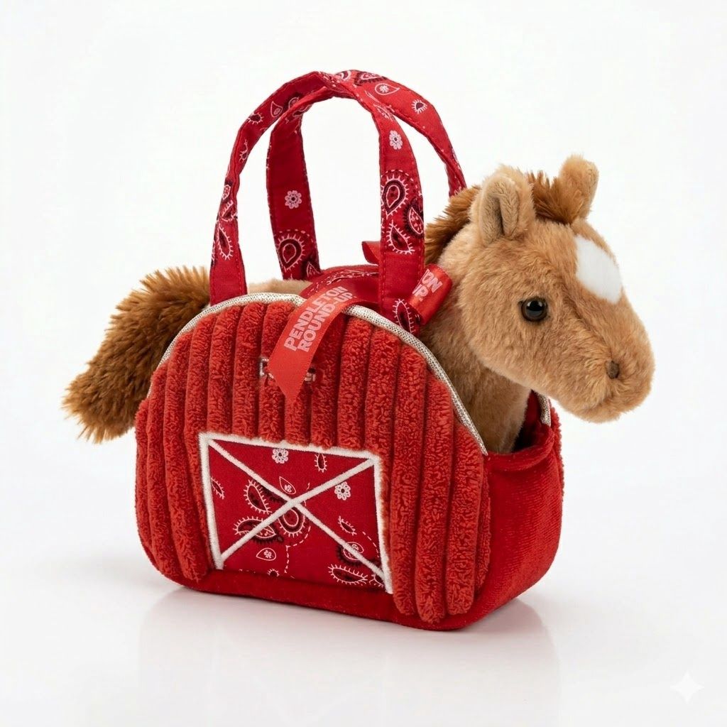 Pendleton Round-Up Red Barn Toy Purse w/ Removable Pony