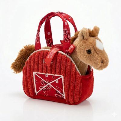 Pendleton Round-Up Red Barn Toy Purse w/ Removable Pony
