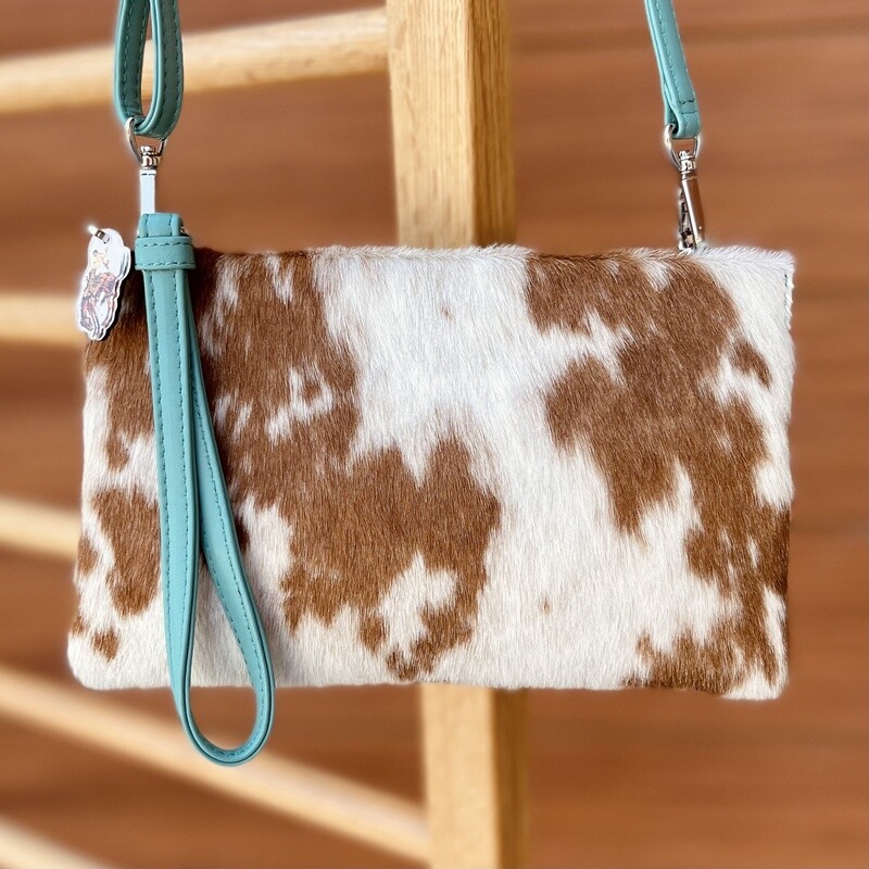 Pendleton Round-Up Turquoise Hair Triple Pocket Clutch