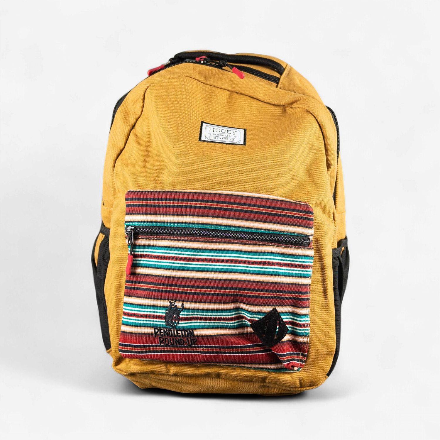 Pendleton Round-Up Hooey Tan Maroon Serape Backpack