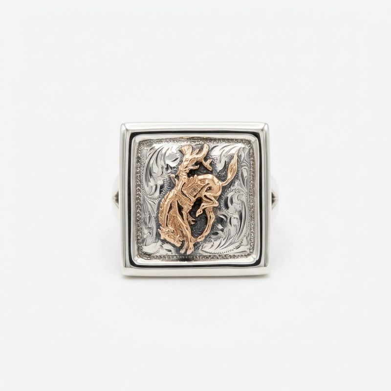 Pendleton Round-Up Vogt Square Filigree Cocktail Ring