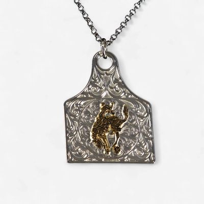 Pendleton Round-Up Montana Silversmiths Ear Tag Necklace
