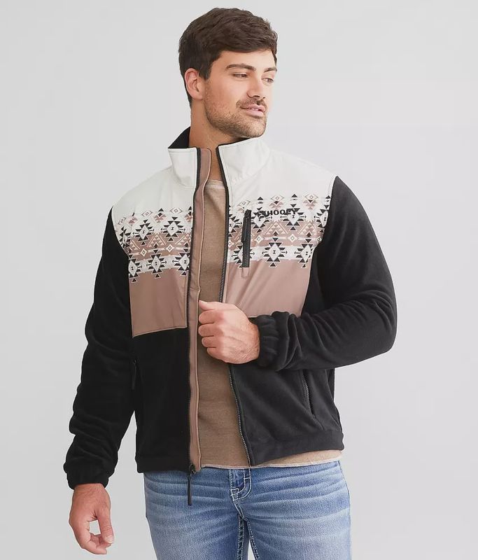 Men's Hooey Pendleton Round-Up Black/Brown Aztec Tech Jacket