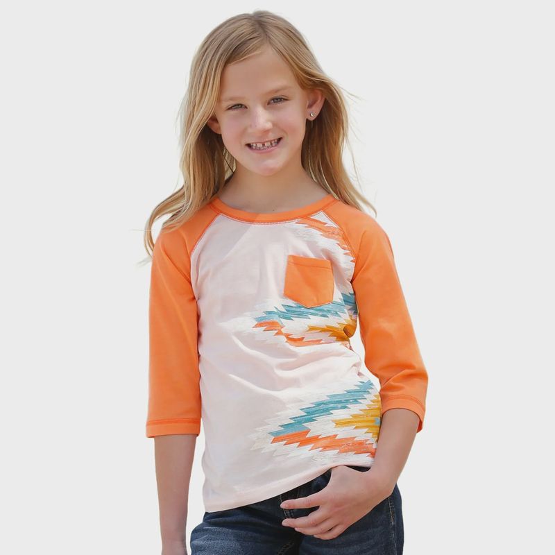 Youth Cruel Girls Pendleton Round-Up  Peach Aztec Raglan