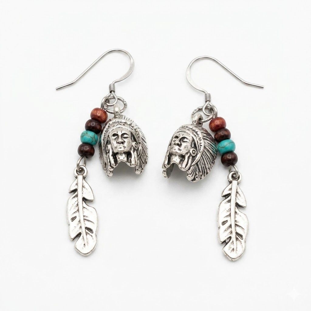 Happy Canyon Feather Bead Earrings