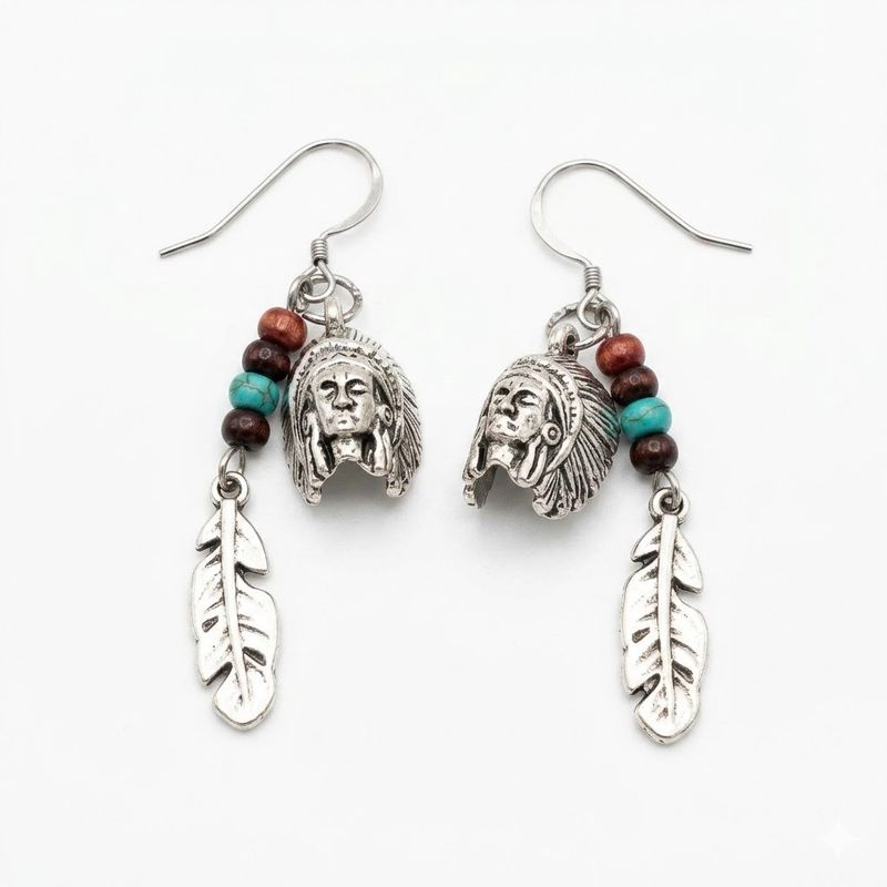Happy Canyon Feather Bead Earrings