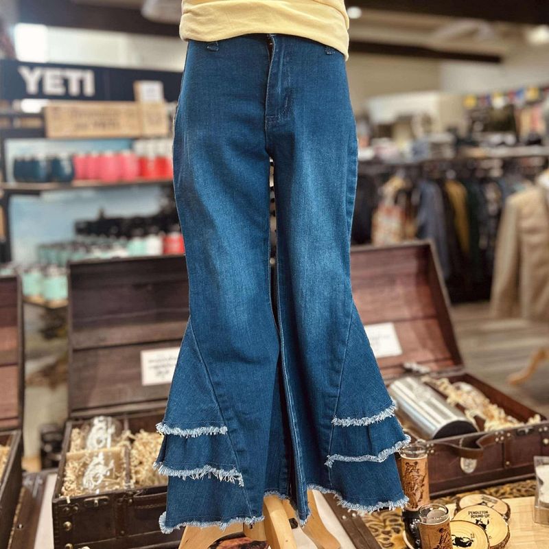 Toddler Pendleton Round-Up Tiered Bell Bottom Jeans