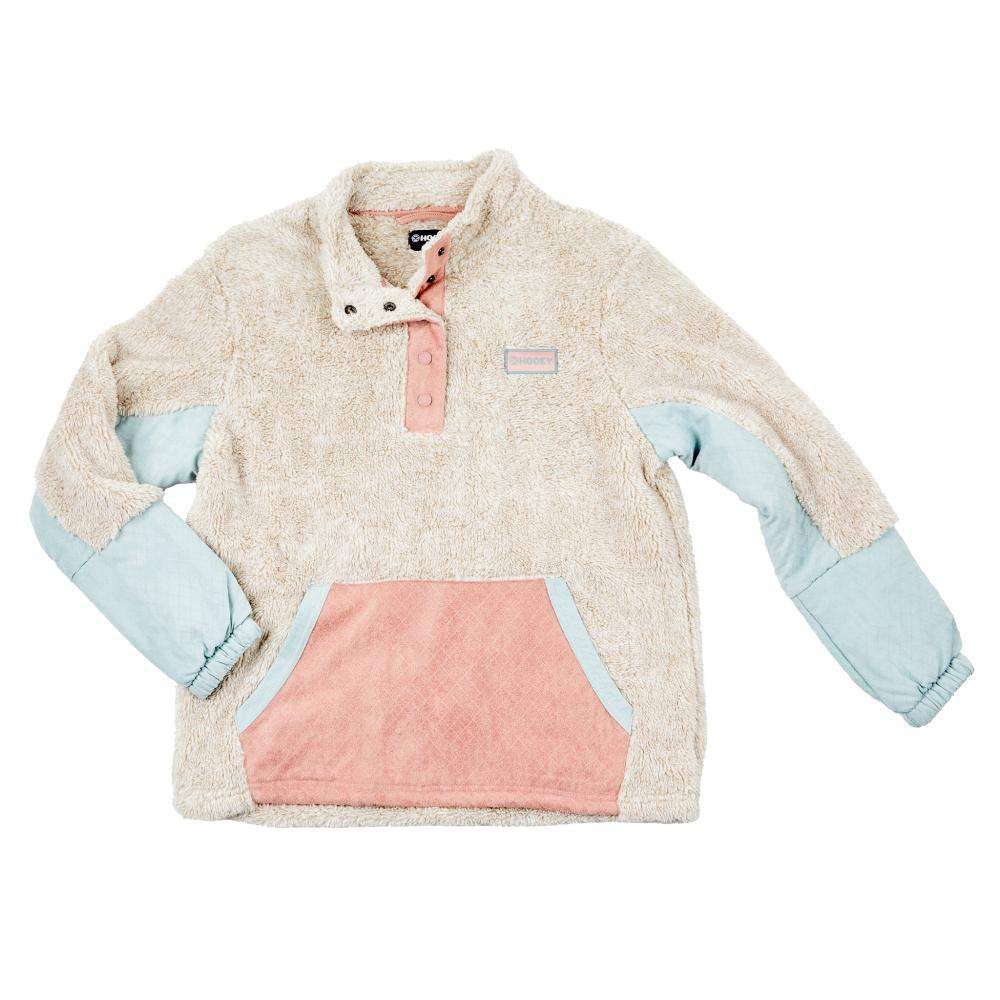 Ladies Hooey Pendleton Round-Up Pink/Blue Fleece Pullover