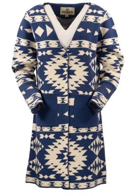 Ladies Outback Pendleton Round-Up Nora Blue Cardigan