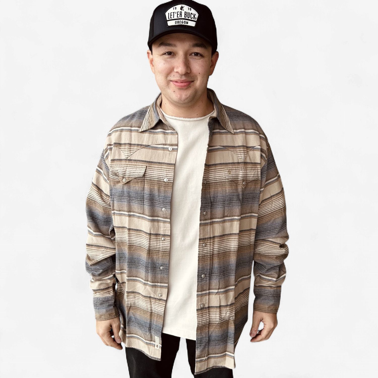 Men's Stetson Pendleton Round-Up Stripe Long Sleeve