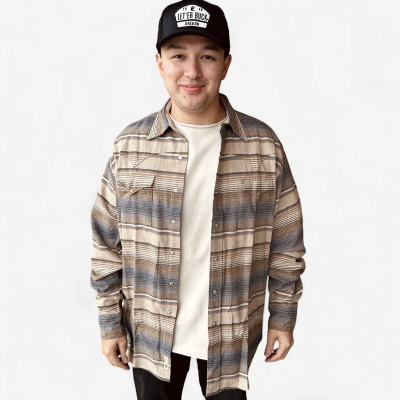 Men's Stetson Pendleton Round-Up Stripe Long Sleeve