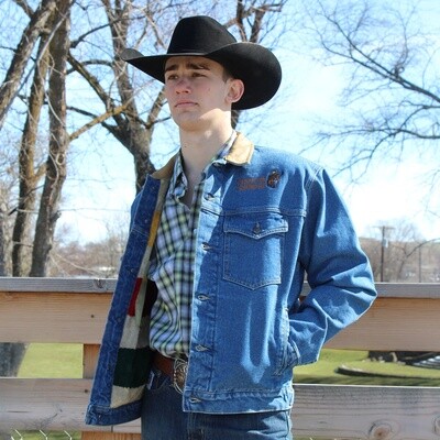 Men's Schaefer Pendleton Round-Up Fleece Lined Denim Jacket